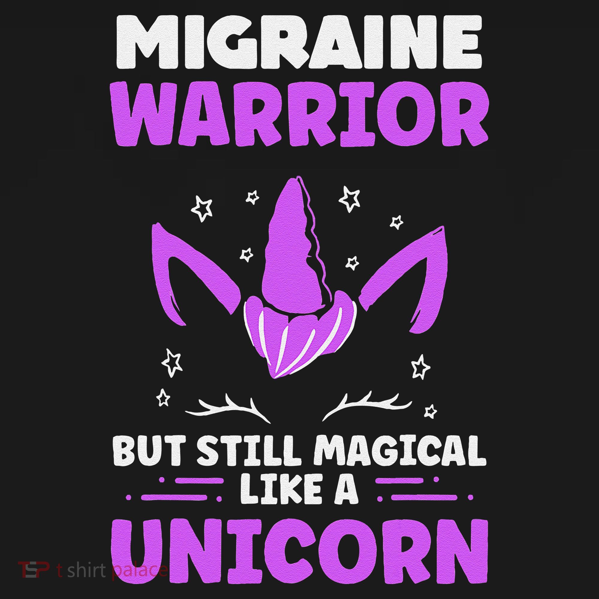 Chronic Migraine Awareness Purple Ribbon Magical Unicorn T-Shirt