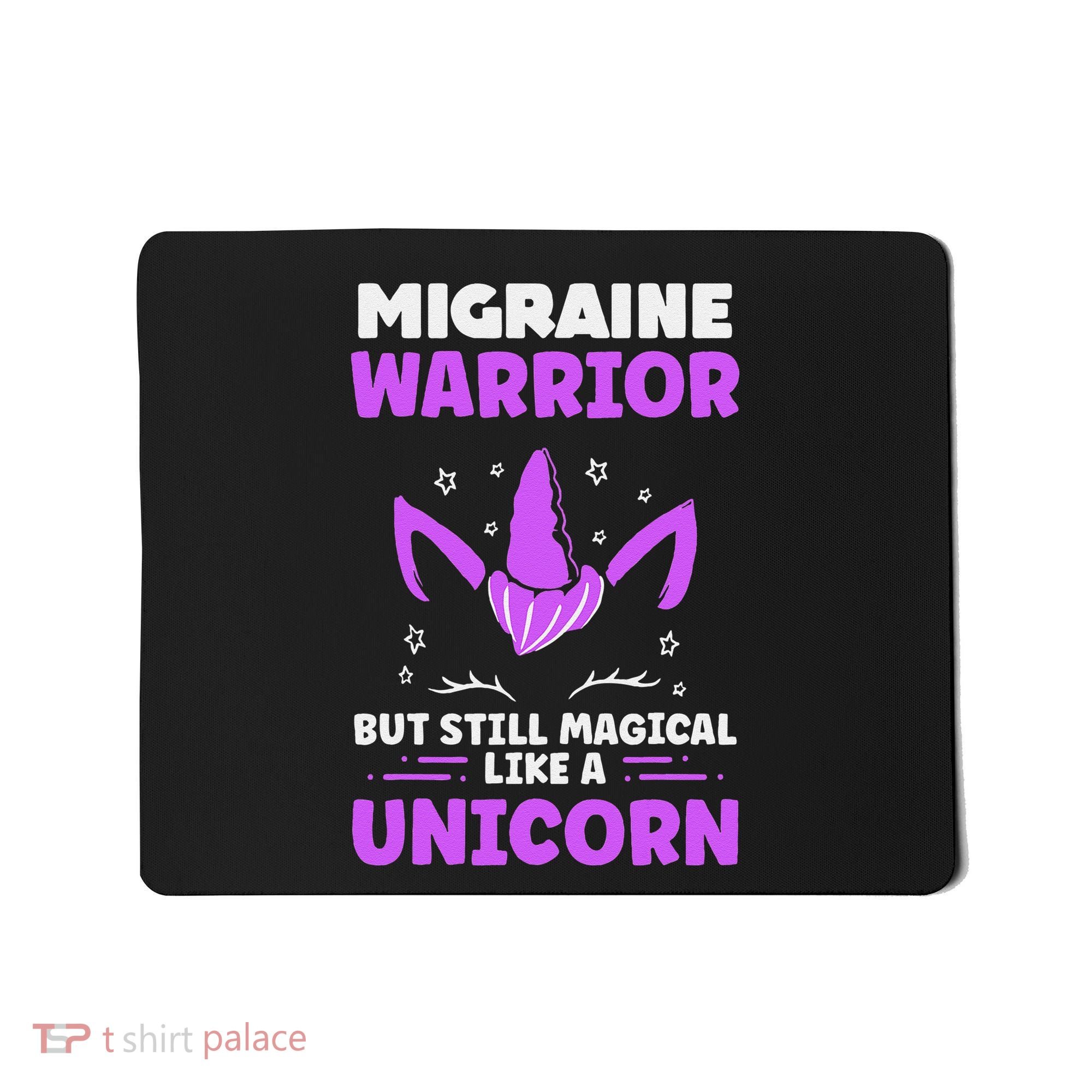Chronic Migraine Awareness Purple Ribbon Magical Unicorn Mousepad
