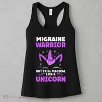 Chronic Migraine Awareness Purple Ribbon Magical Unicorn Women's Tank Top thumb 3