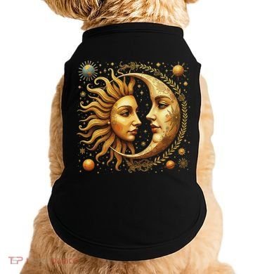 Celestial Moon And Sun Astrology Doggie Tank