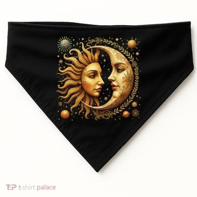 Celestial Moon And Sun Astrology USA-Made Doggie Bandana