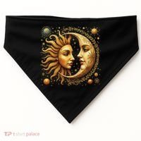 Celestial Moon And Sun Astrology USA-Made Doggie Bandana thumb 0