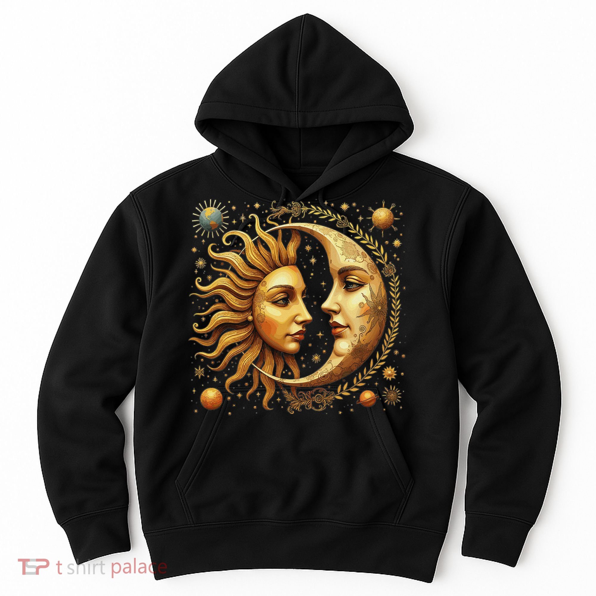 Celestial Moon And Sun Astrology Hoodie