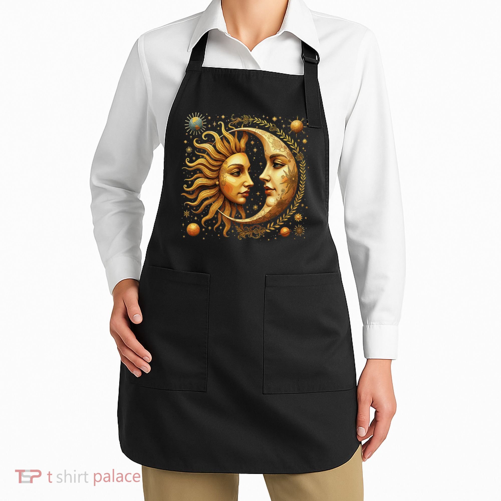 Celestial Moon And Sun Astrology Apron