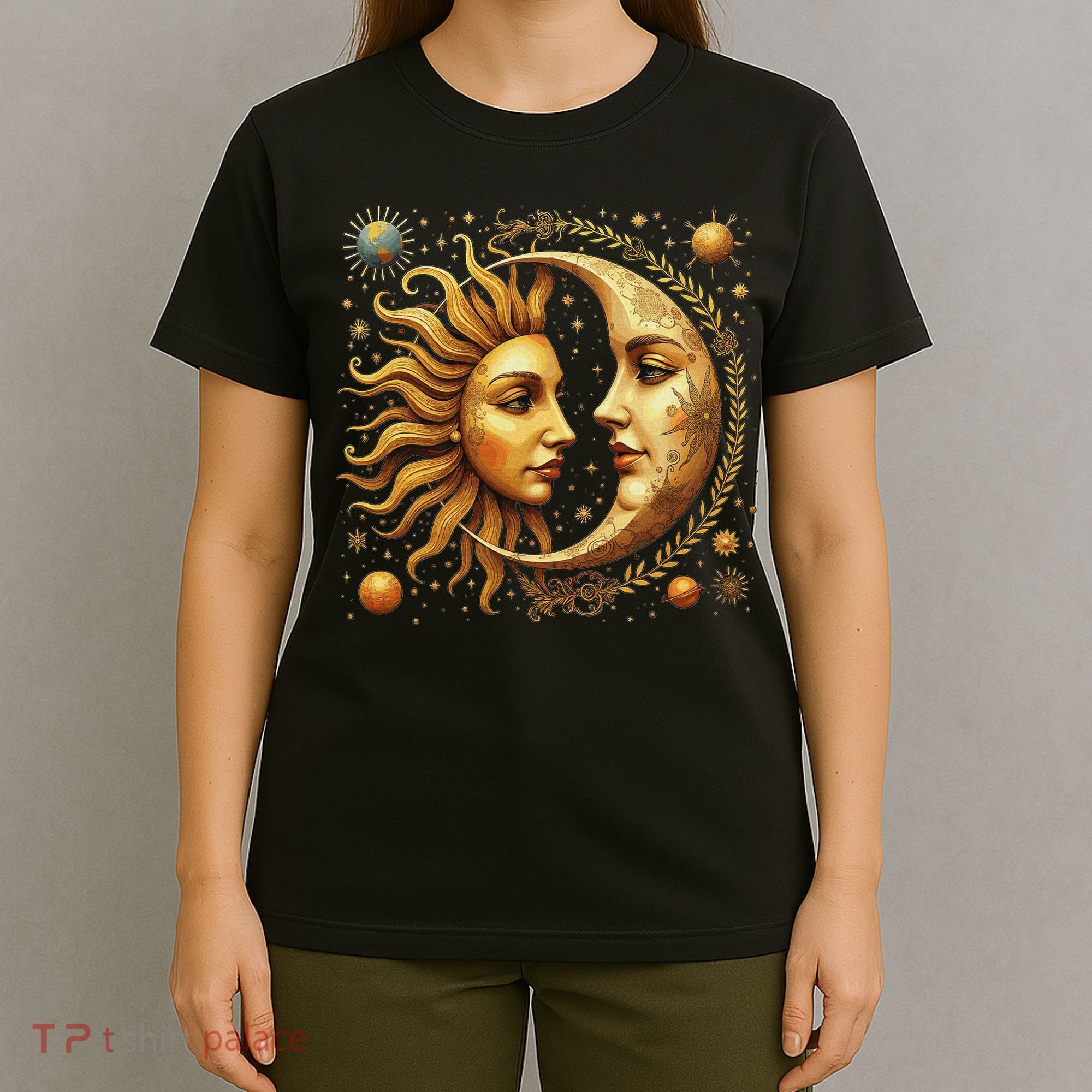 Celestial Moon And Sun Astrology T-Shirt