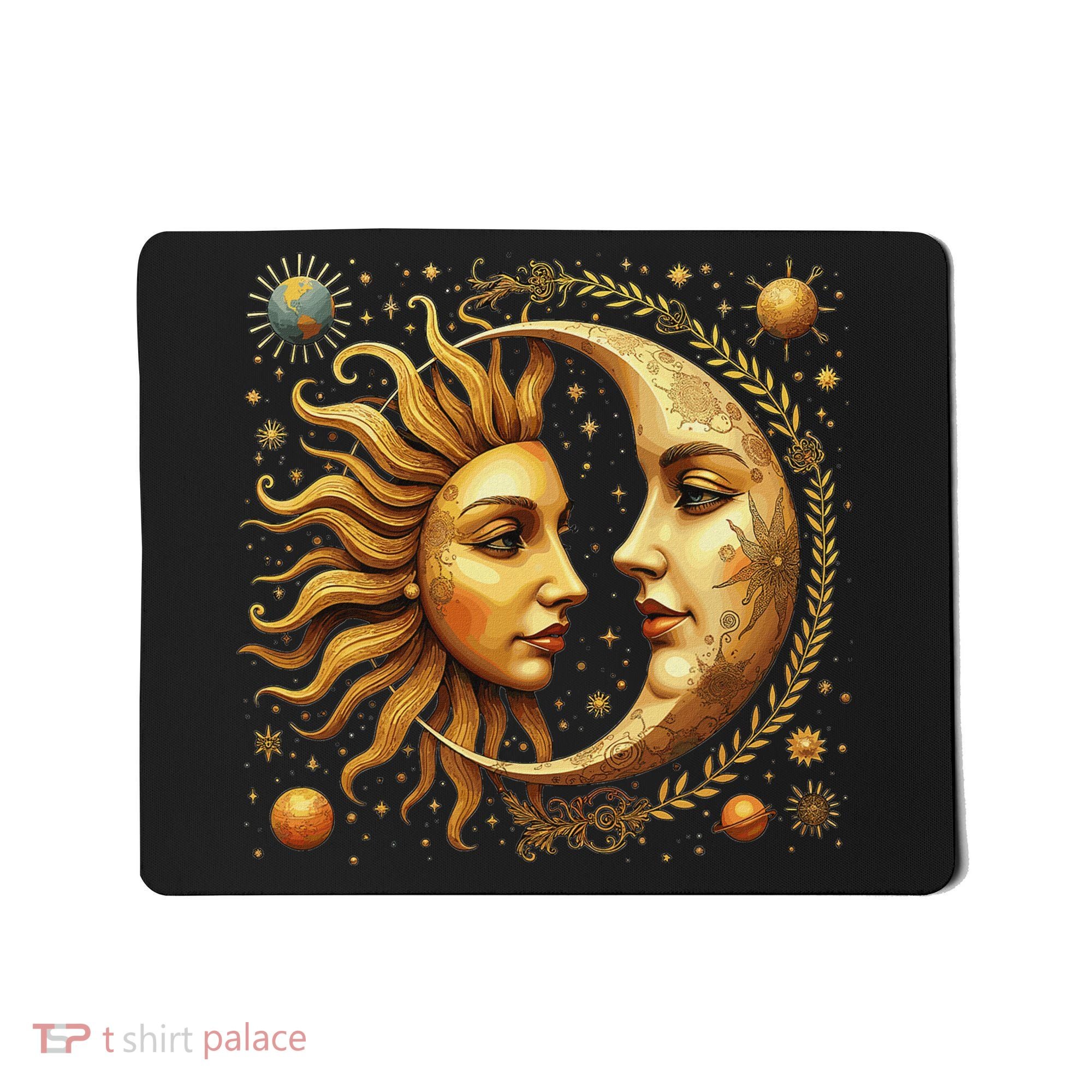 Celestial Moon And Sun Astrology Mousepad