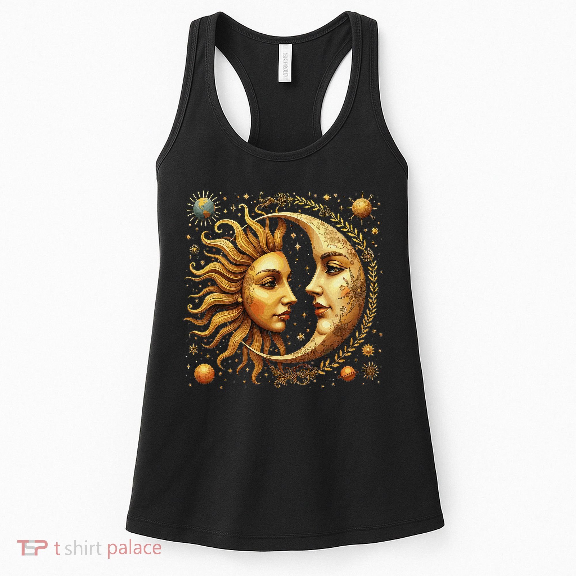 Celestial Moon And Sun Astrology Women's Tank Top