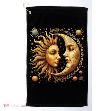 Celestial Moon And Sun Astrology Golf Towel