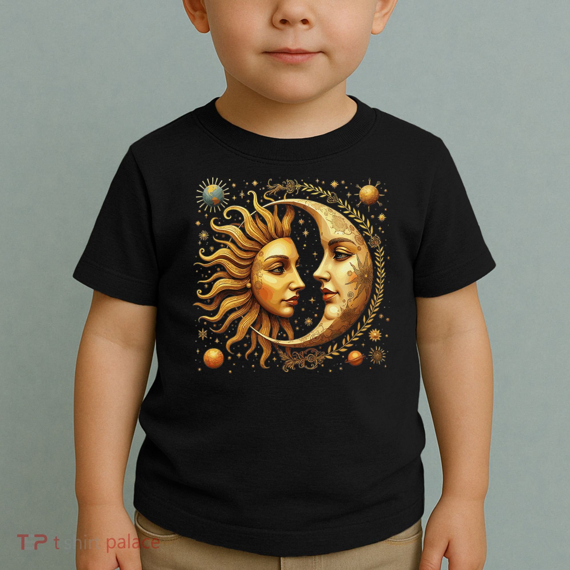 Celestial Moon And Sun Astrology Toddler T-Shirt