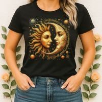 Celestial Moon And Sun Astrology Women's T-Shirt thumb 2