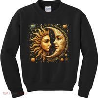 Celestial Moon And Sun Astrology Kids Sweatshirt thumb 0