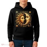 Celestial Moon And Sun Astrology Kids Hoodie thumb 4