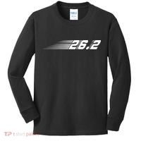 Cool Marathon Art For Men Women Marathoner Running Finisher Kids Long Sleeve Shirt thumb 0