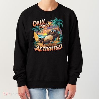 Chill Mode Activated Funny Grizzly Bear Vacay Vibes Only Gift Women's Sweatshirt