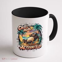 Chill Mode Activated Funny Grizzly Bear Vacay Vibes Only Gift Coffee Mug thumb 1