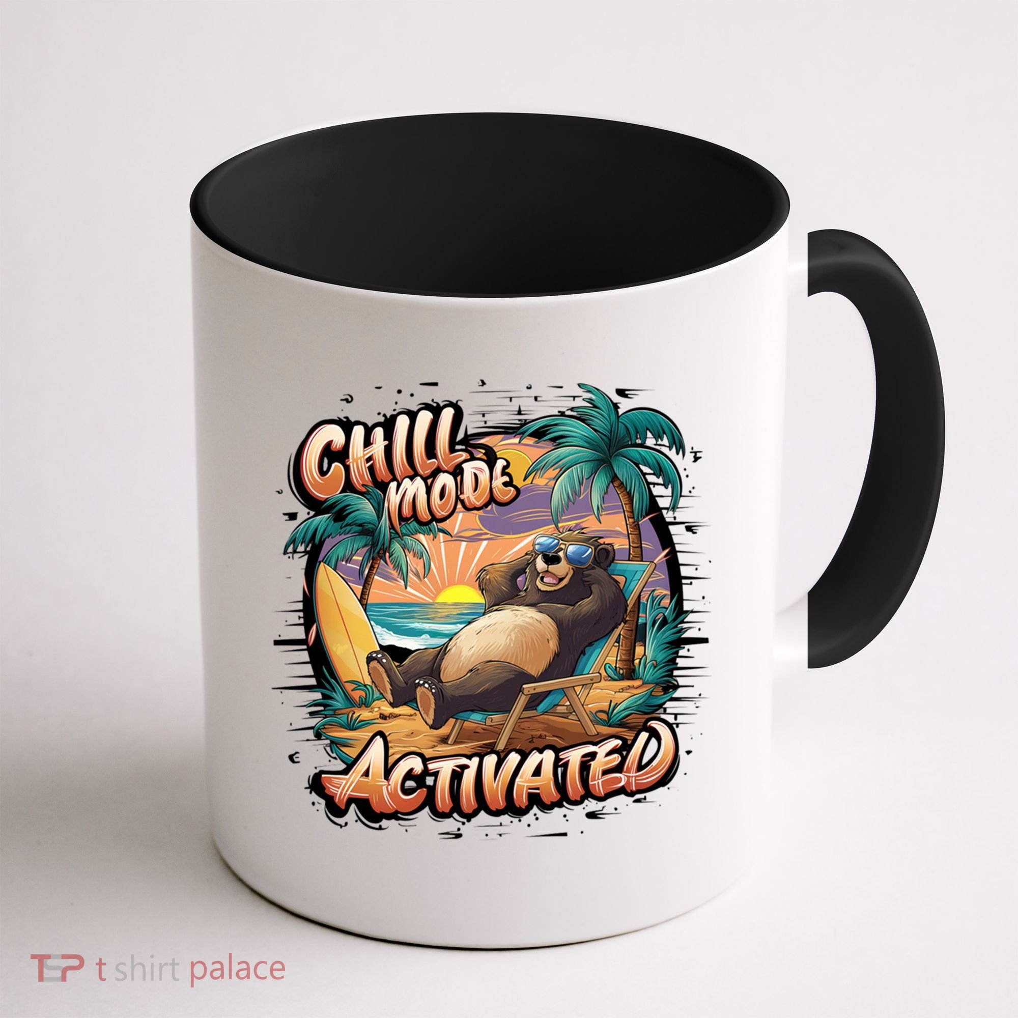 Chill Mode Activated Funny Grizzly Bear Vacay Vibes Only Gift Coffee Mug