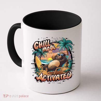 Chill Mode Activated Funny Grizzly Bear Vacay Vibes Only Gift Coffee Mug