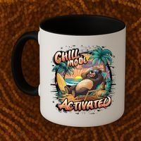 Chill Mode Activated Funny Grizzly Bear Vacay Vibes Only Gift Coffee Mug thumb 2
