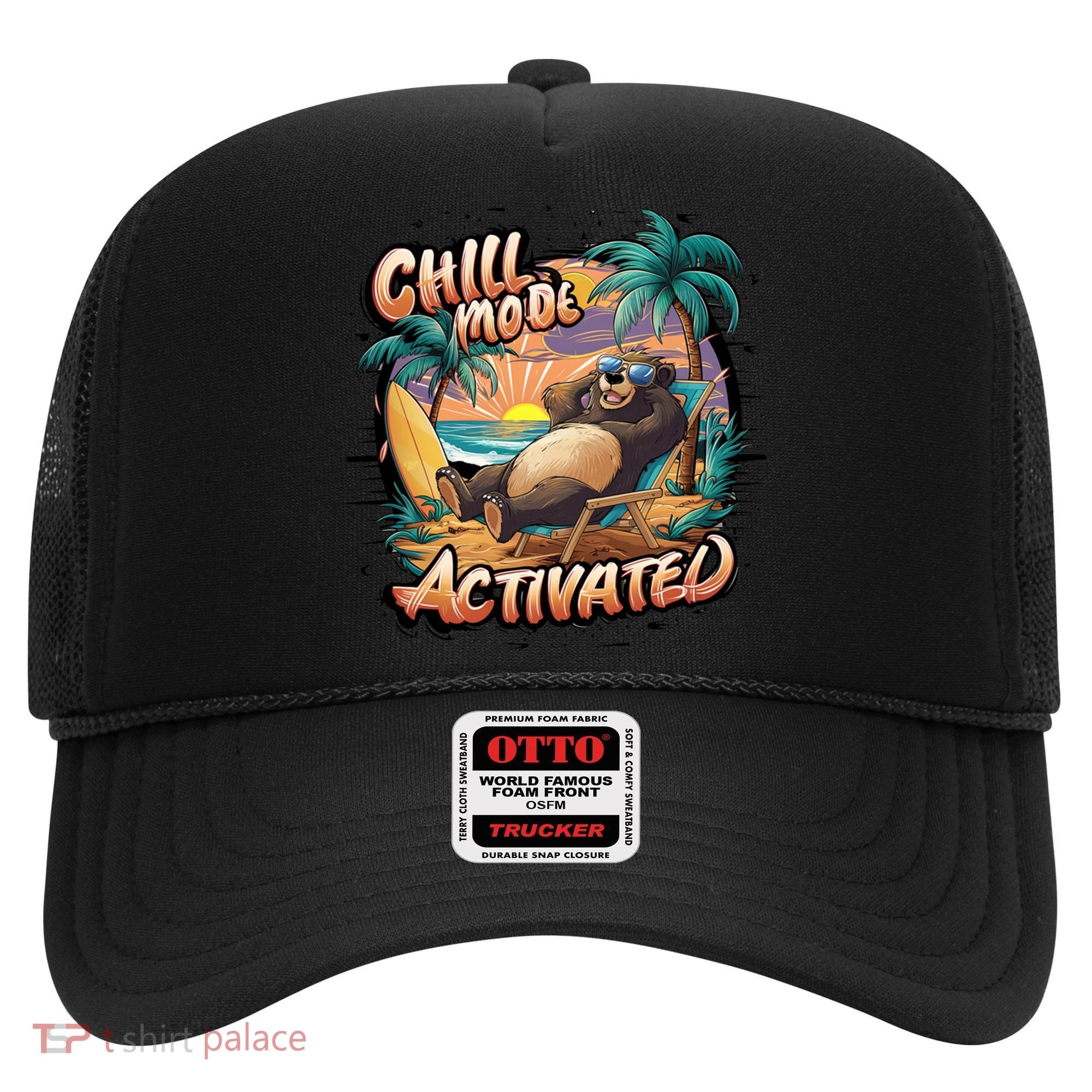 Chill Mode Activated Funny Grizzly Bear Vacay Vibes Only Gift Hat
