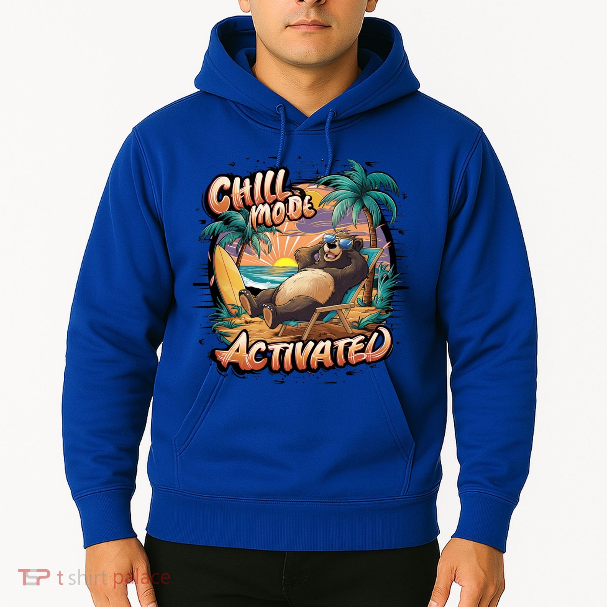 Chill Mode Activated Funny Grizzly Bear Vacay Vibes Only Gift Hoodie