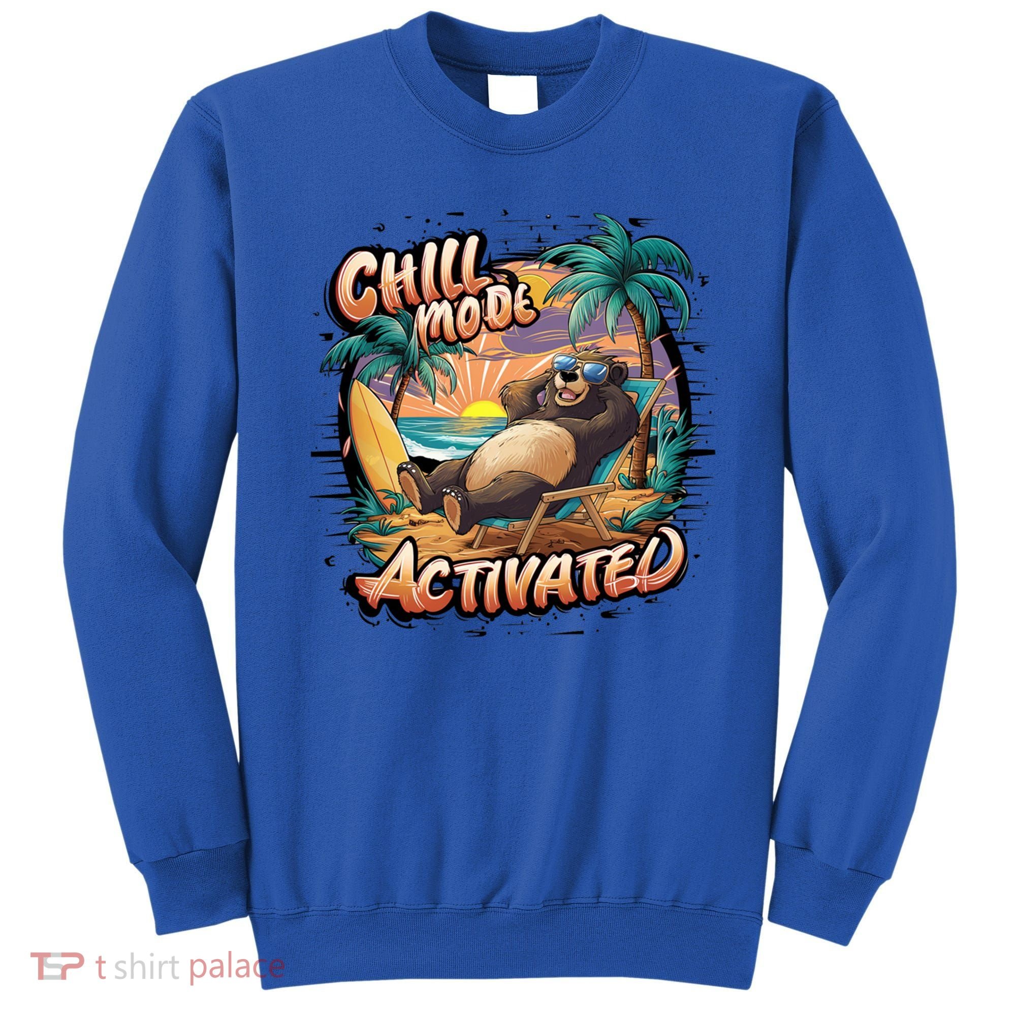 Chill Mode Activated Funny Grizzly Bear Vacay Vibes Only Gift Sweatshirt