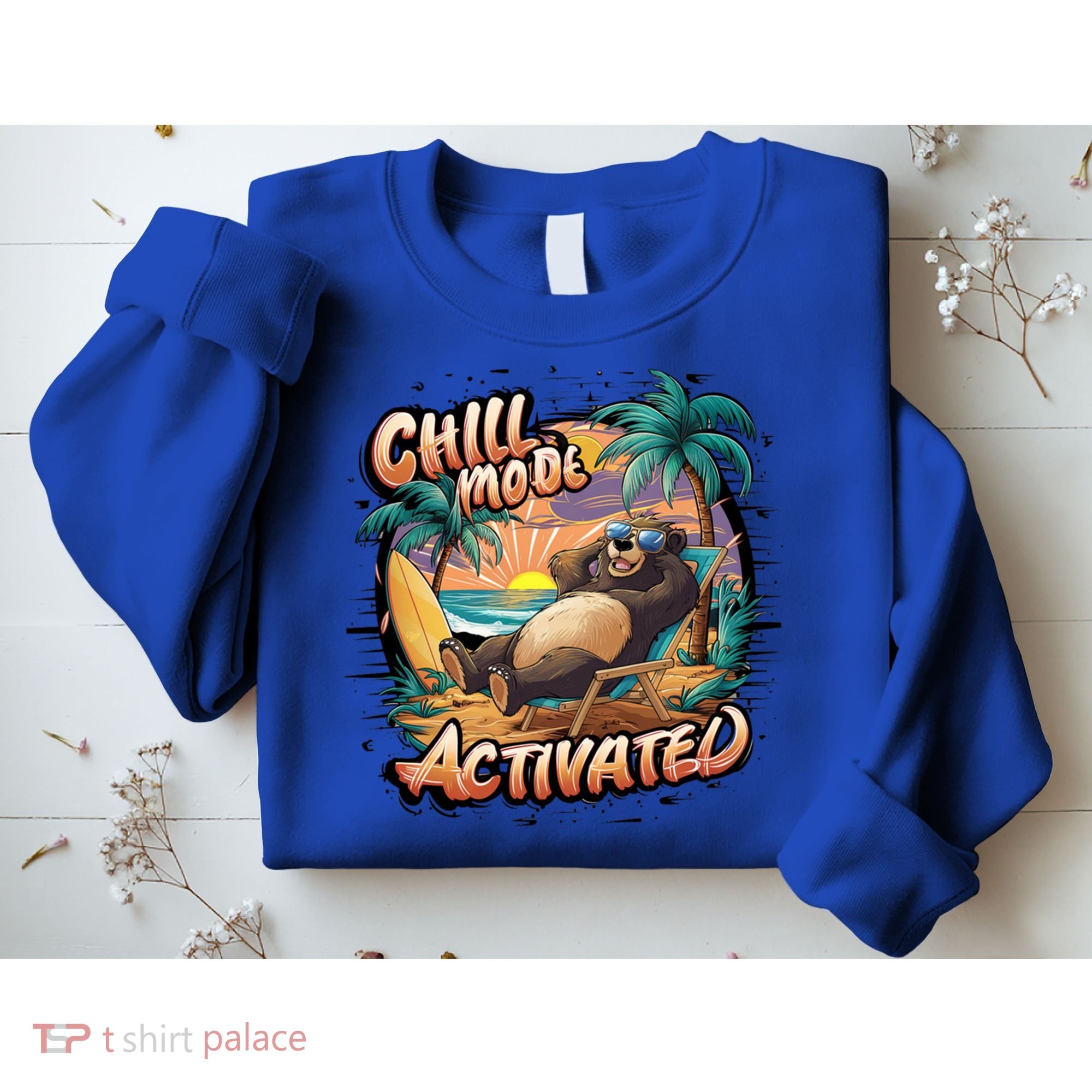 Chill Mode Activated Funny Grizzly Bear Vacay Vibes Only Gift Sweatshirt