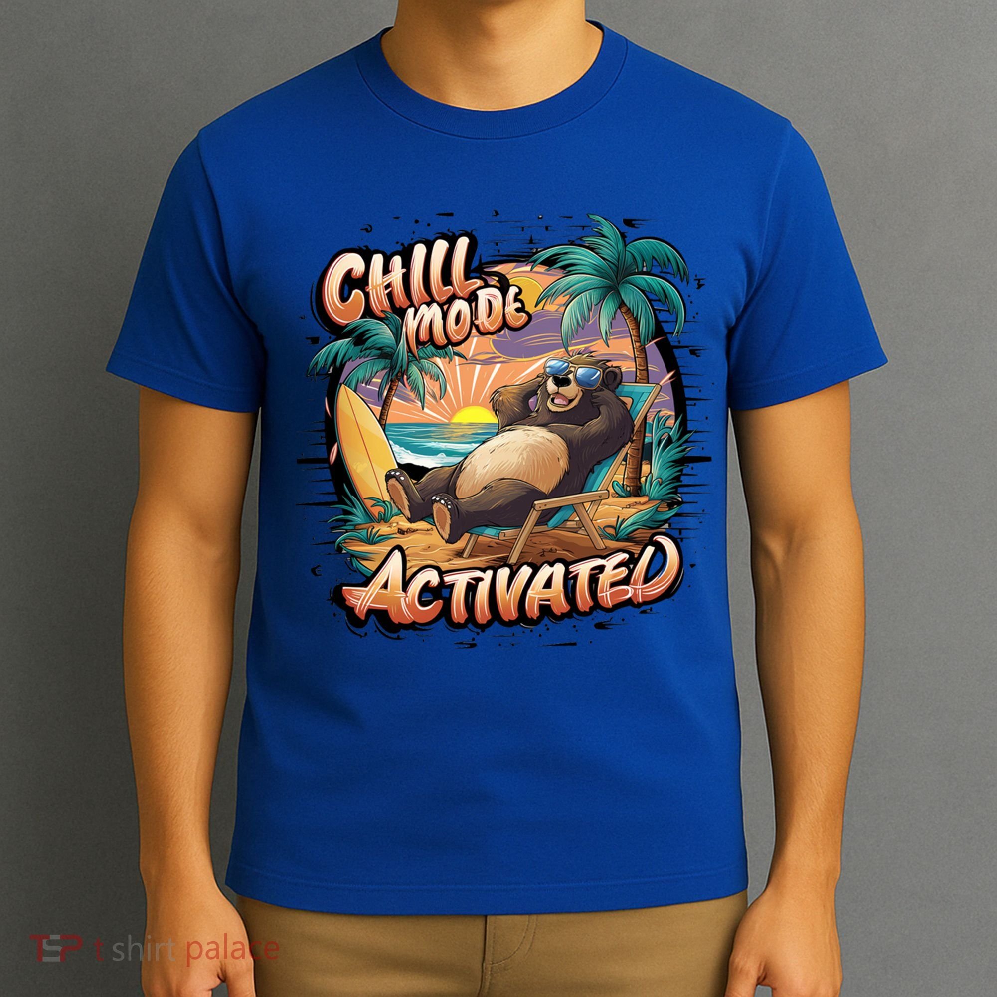 Chill Mode Activated Funny Grizzly Bear Vacay Vibes Only Gift T-Shirt