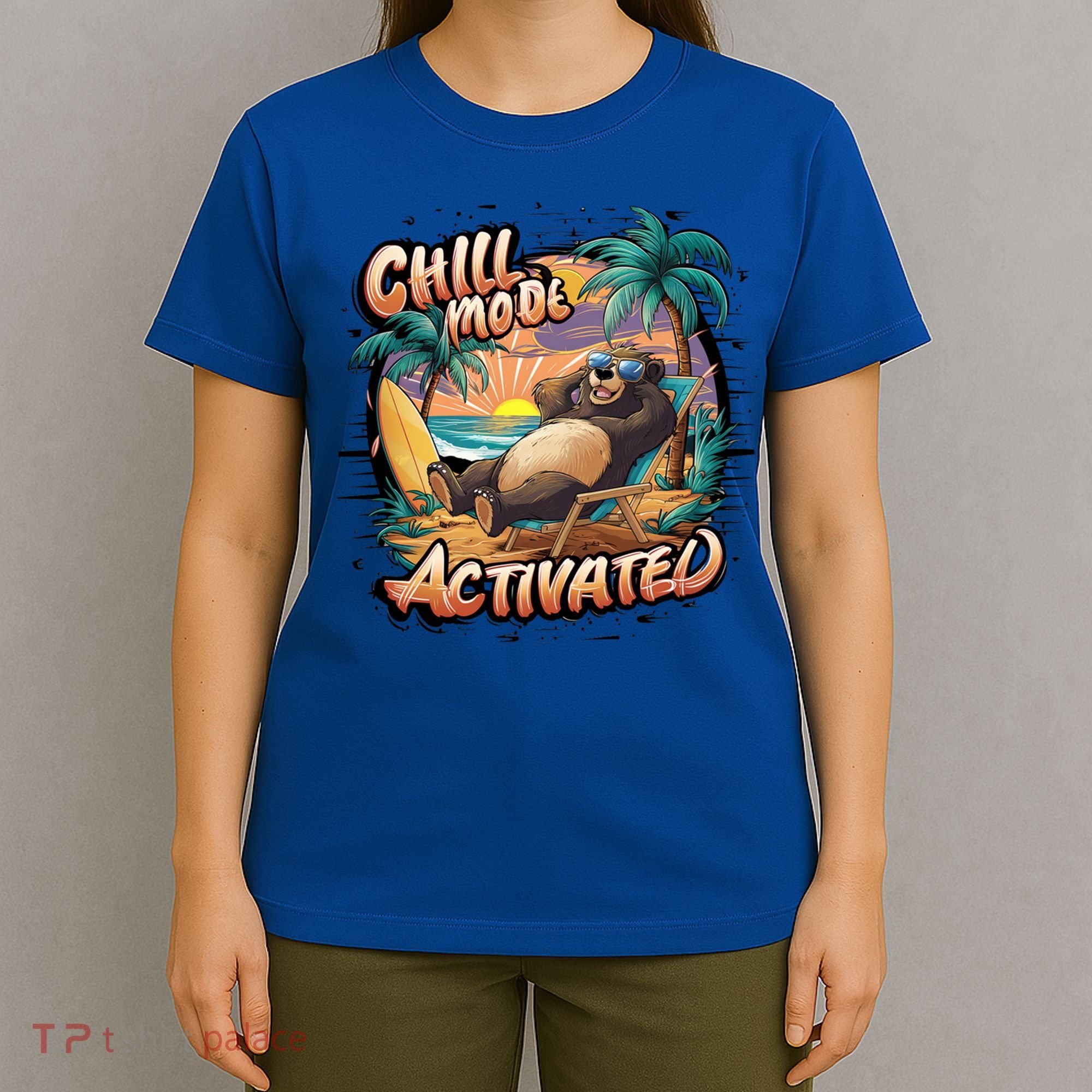 Chill Mode Activated Funny Grizzly Bear Vacay Vibes Only Gift T-Shirt