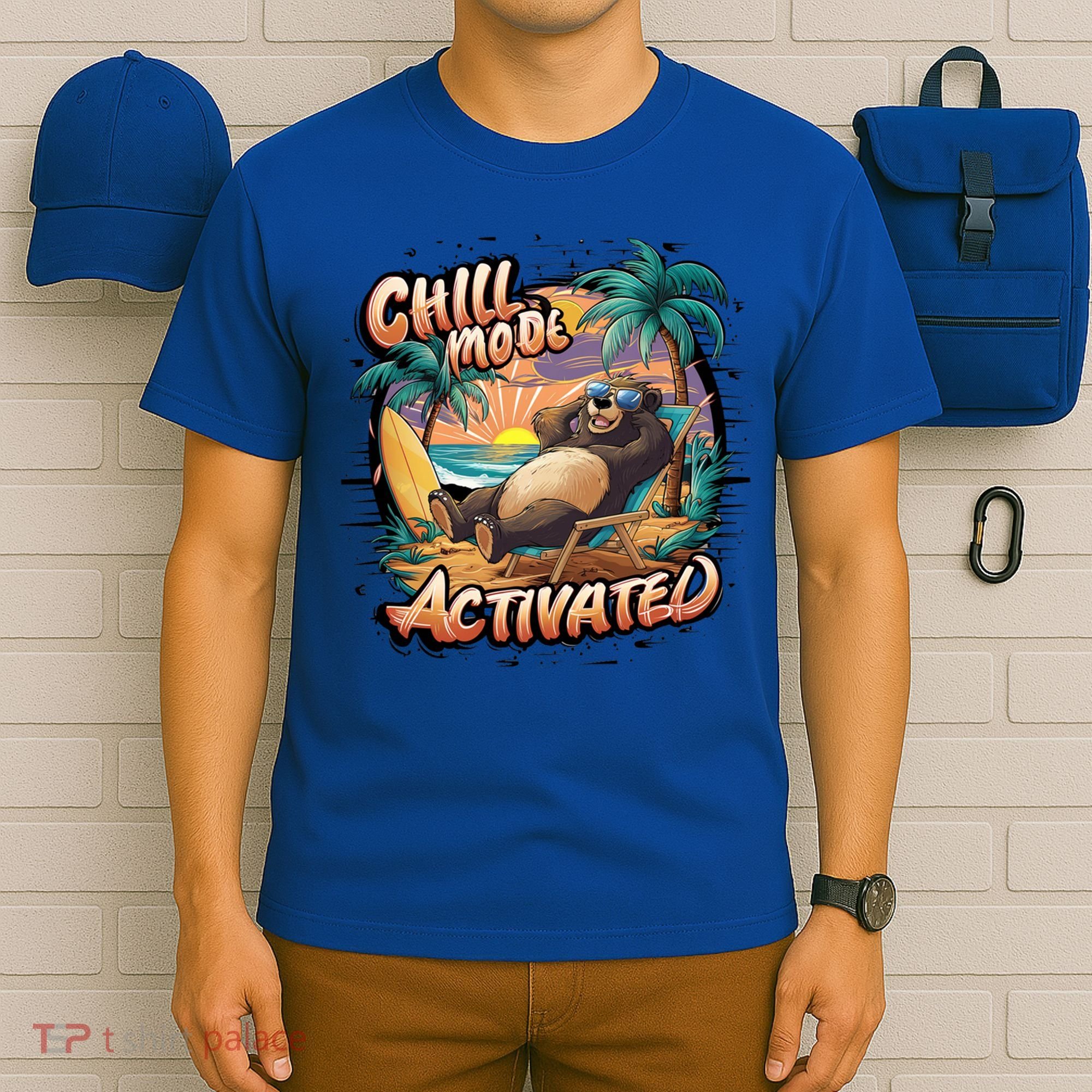 Chill Mode Activated Funny Grizzly Bear Vacay Vibes Only Gift T-Shirt