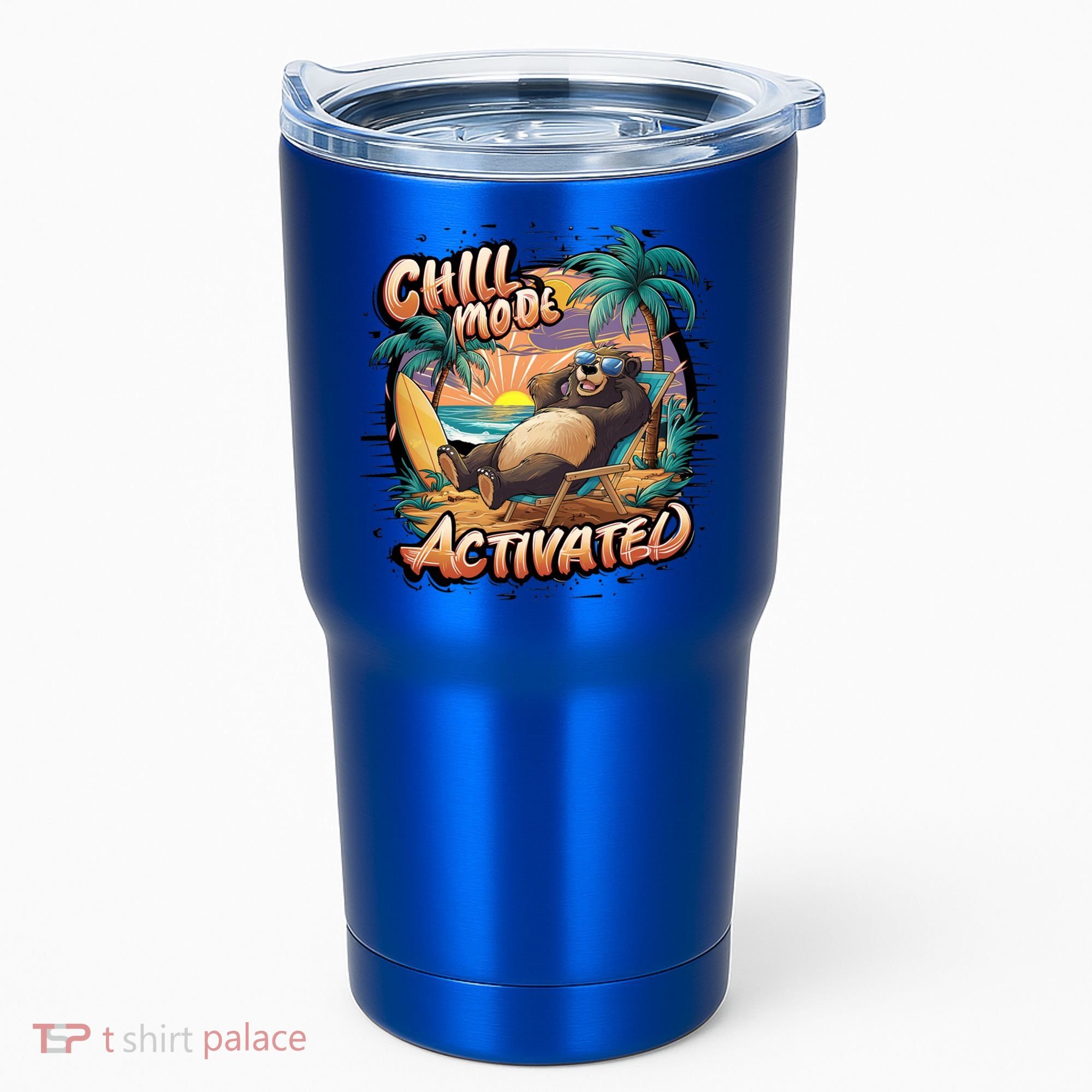 Chill Mode Activated Funny Grizzly Bear Vacay Vibes Only Gift Tumbler