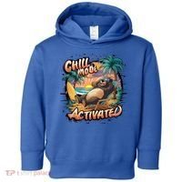 Chill Mode Activated Funny Grizzly Bear Vacay Vibes Only Gift Toddler Hoodie thumb 0