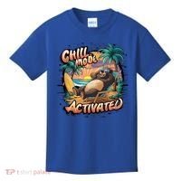 Chill Mode Activated Funny Grizzly Bear Vacay Vibes Only Gift Kids T-Shirt thumb 0