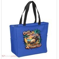Chill Mode Activated Funny Grizzly Bear Vacay Vibes Only Gift Tote Bag thumb 2