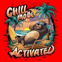 Chill Mode Activated Funny Grizzly Bear Vacay Vibes Only Gift Santa Hat thumb 1