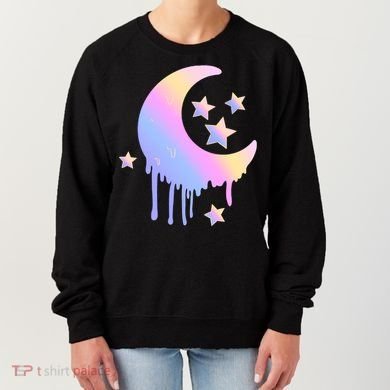 Colorful Moon And Stars Space Women's Sweatshirt
