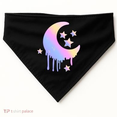 Colorful Moon And Stars Space USA-Made Doggie Bandana
