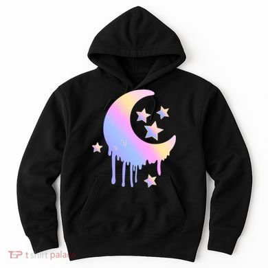 Colorful Moon And Stars Space Hoodie