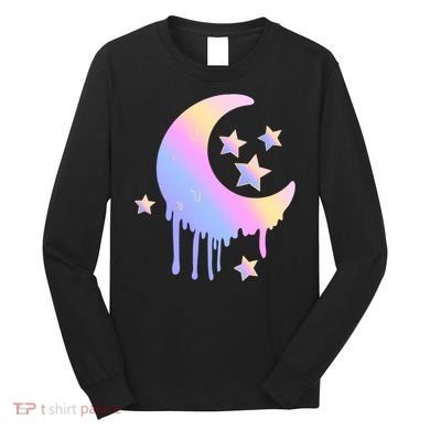 Colorful Moon And Stars Space Long Sleeve Shirt