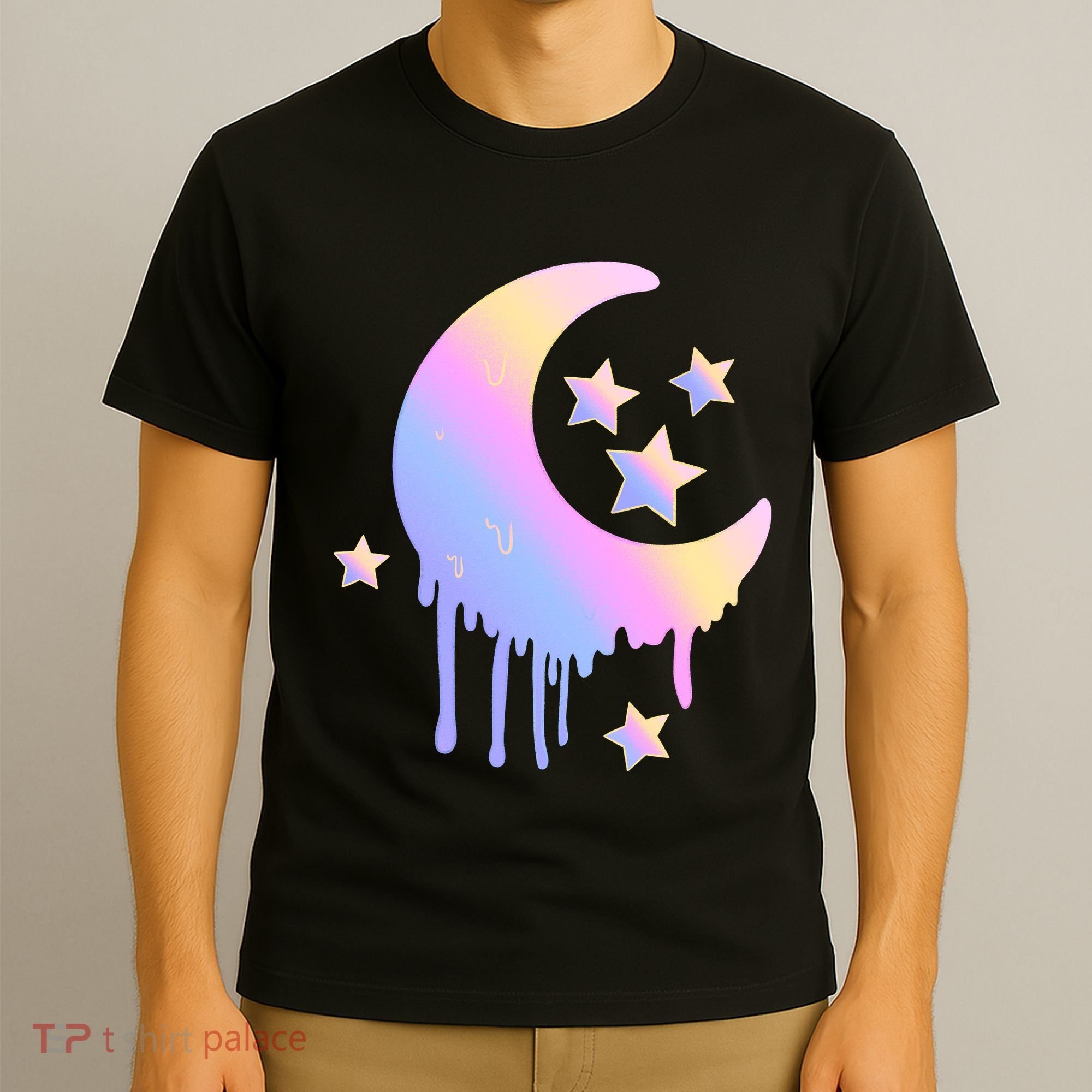 Colorful Moon And Stars Space T-Shirt