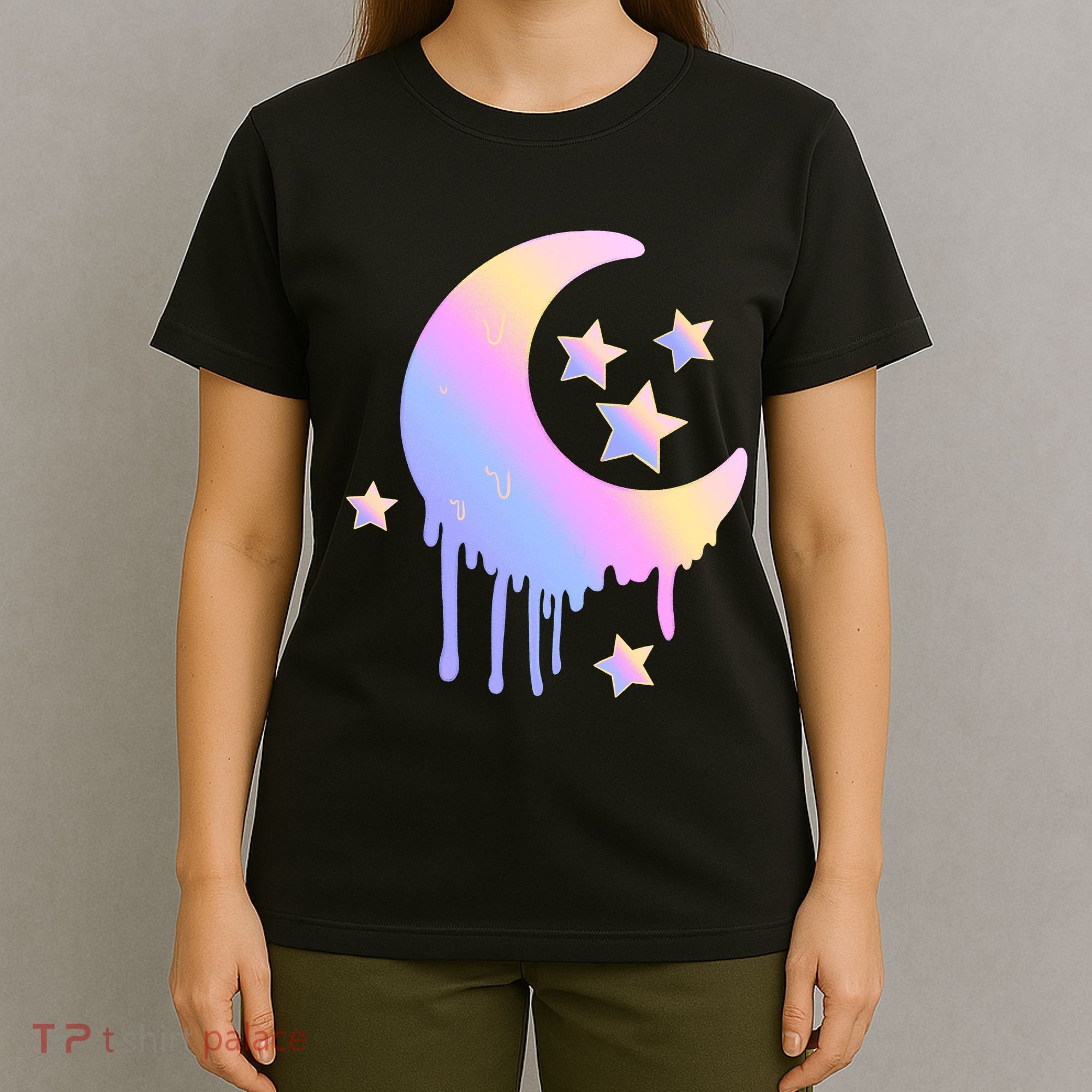 Colorful Moon And Stars Space T-Shirt