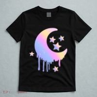 Colorful Moon And Stars Space T-Shirt thumb 5