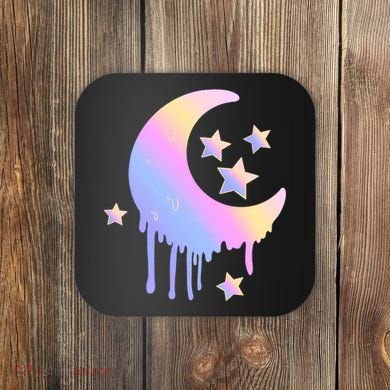 Colorful Moon And Stars Space Coaster