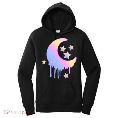 Colorful Moon And Stars Space Women's Hoodie