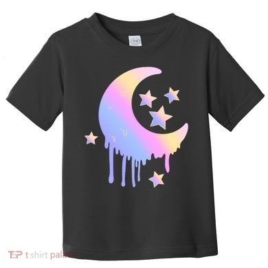 Colorful Moon And Stars Space Toddler T-Shirt
