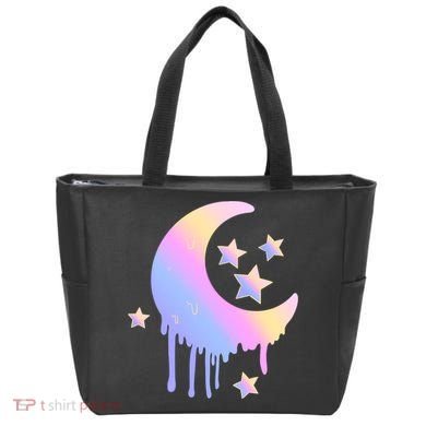 Colorful Moon And Stars Space Tote Bag