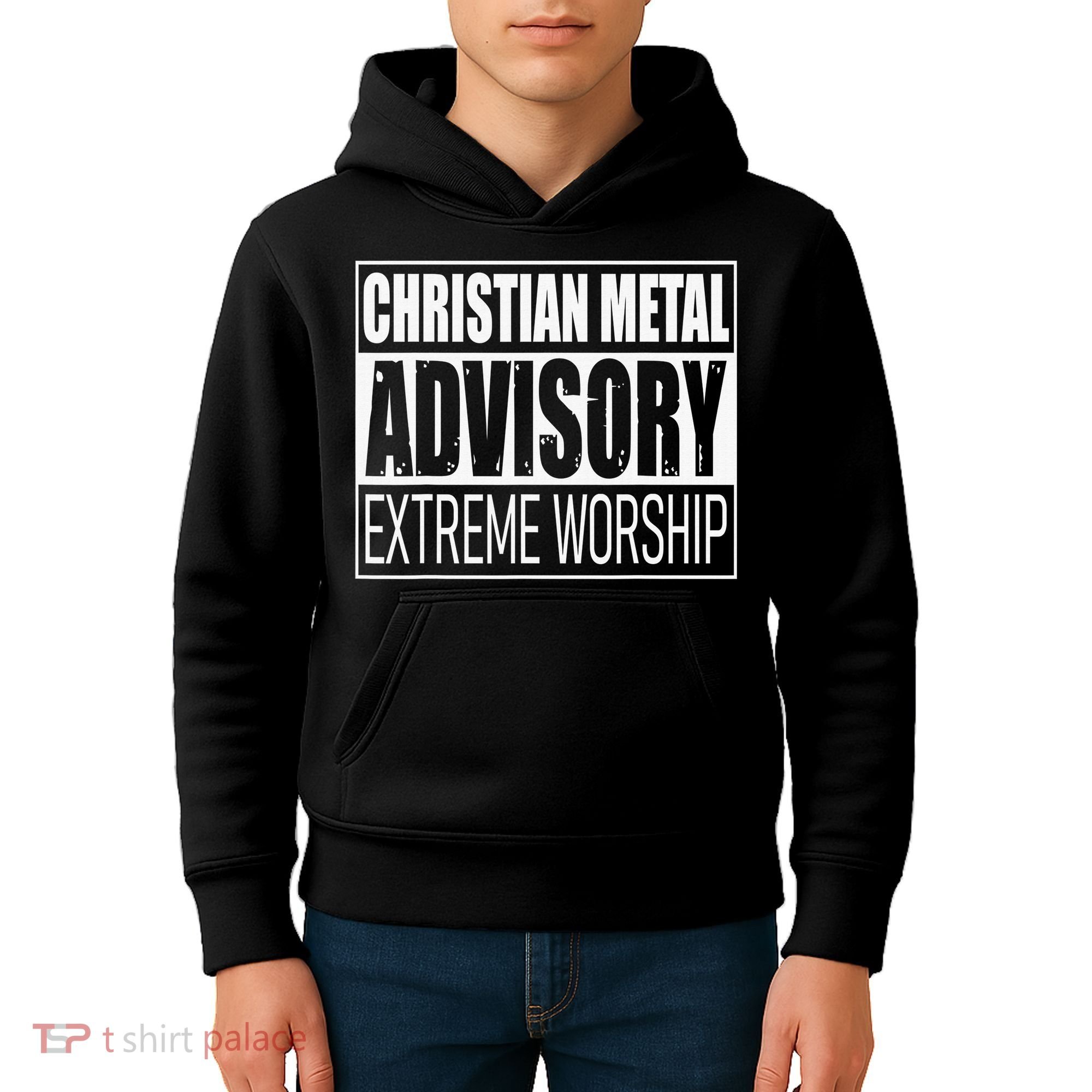 Christian Metal Advisory Extreme Worship Kids Hoodie
