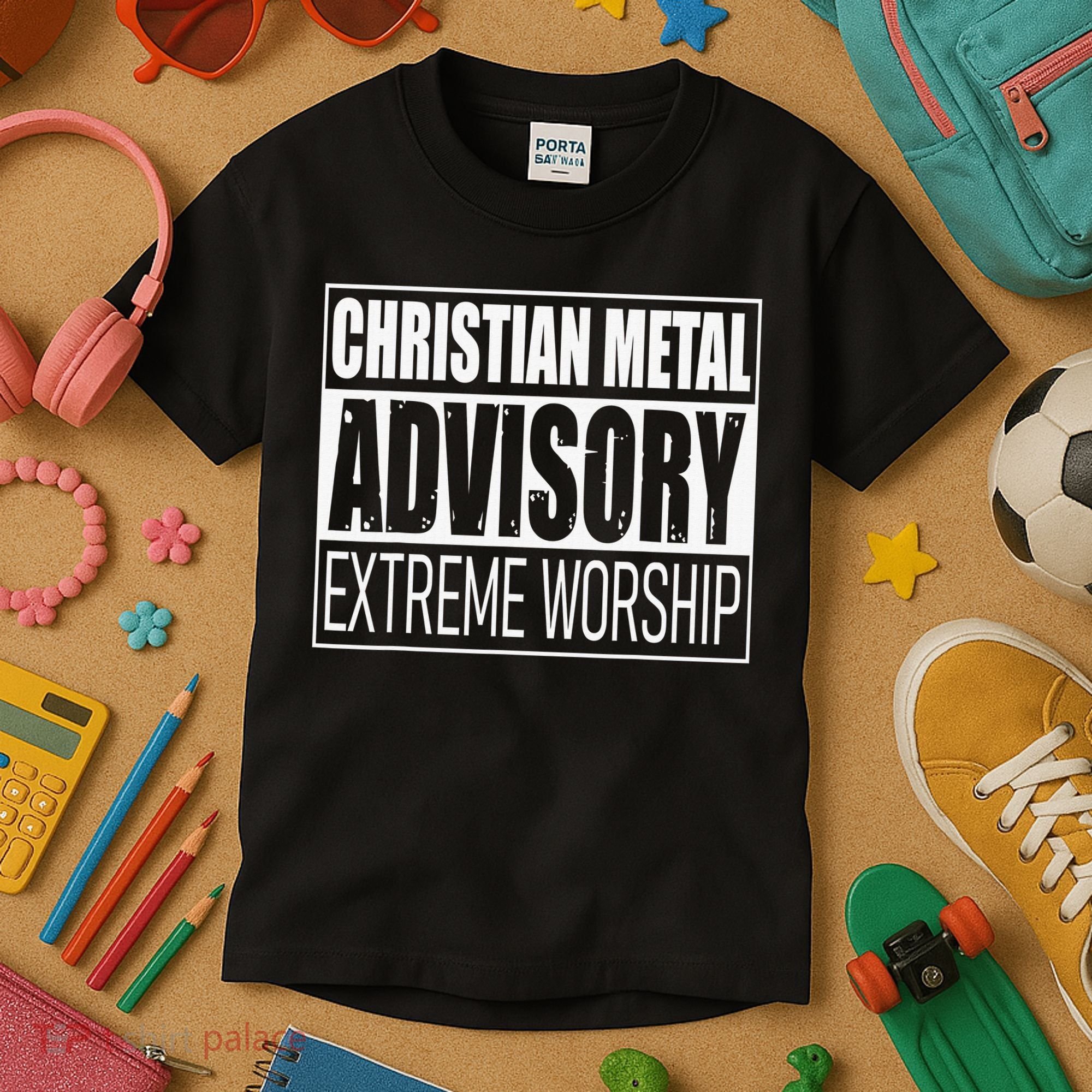 Christian Metal Advisory Extreme Worship Kids T-Shirt