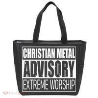 Christian Metal Advisory Extreme Worship Tote Bag thumb 0