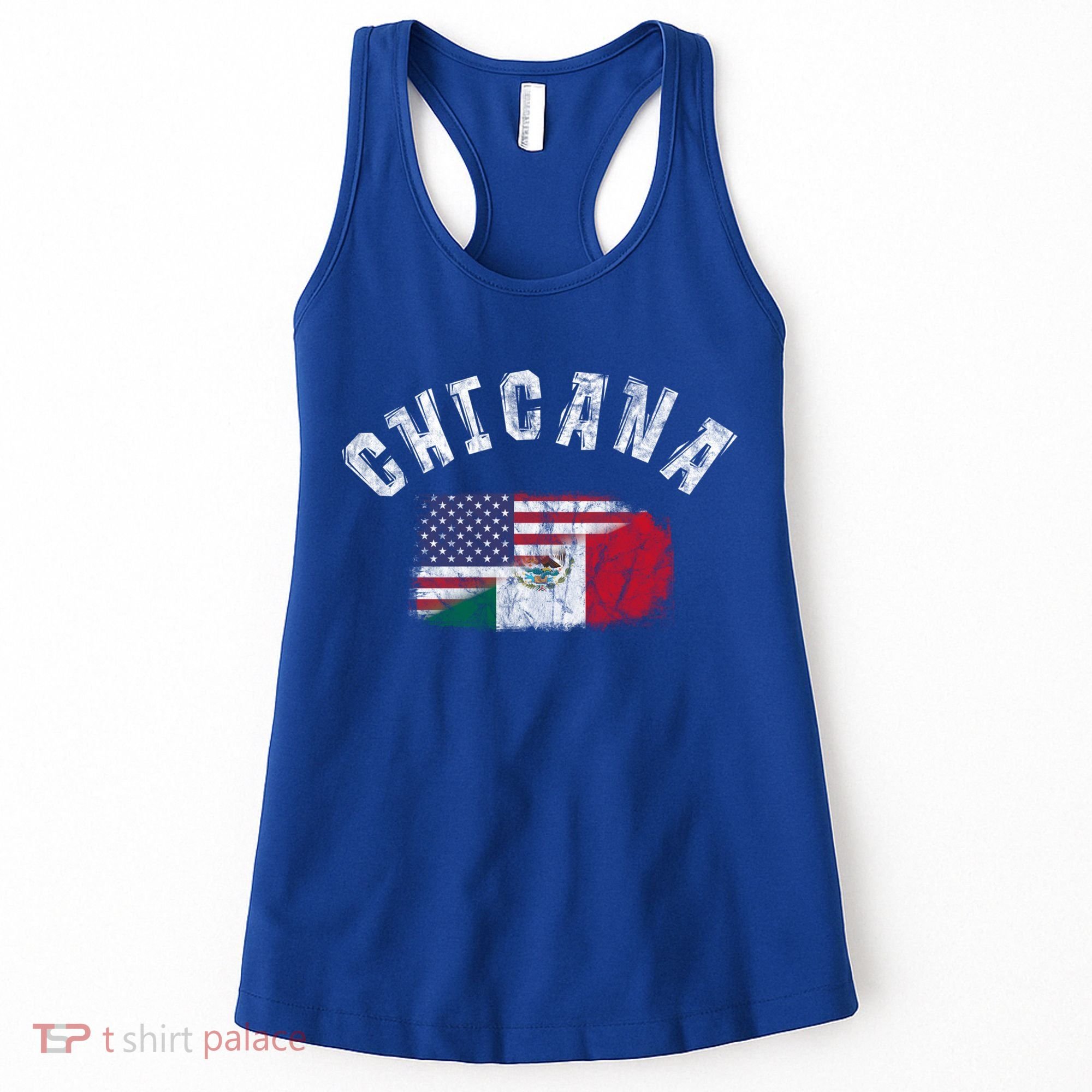 Chicana Mexican American Flag Mexico United States Latina Meaningful Gift Women's Tank Top