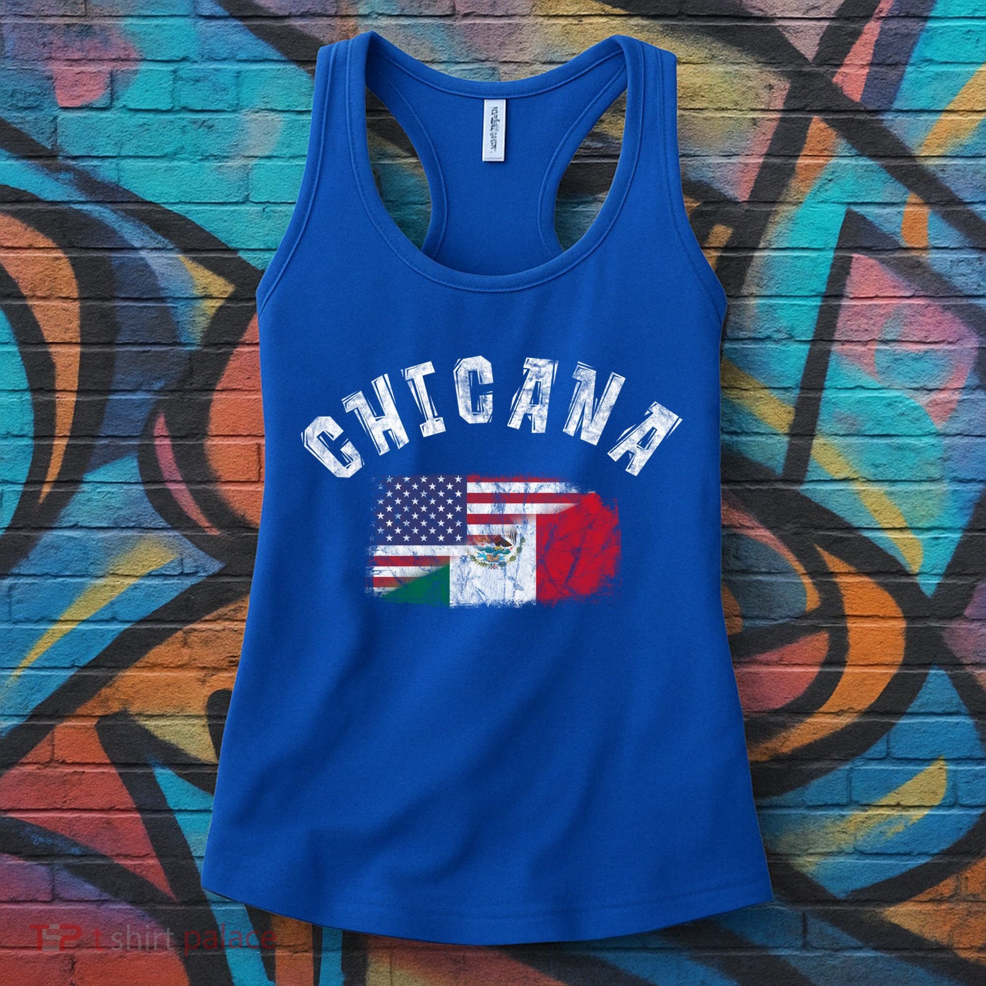 Chicana Mexican American Flag Mexico United States Latina Meaningful Gift Women's Tank Top